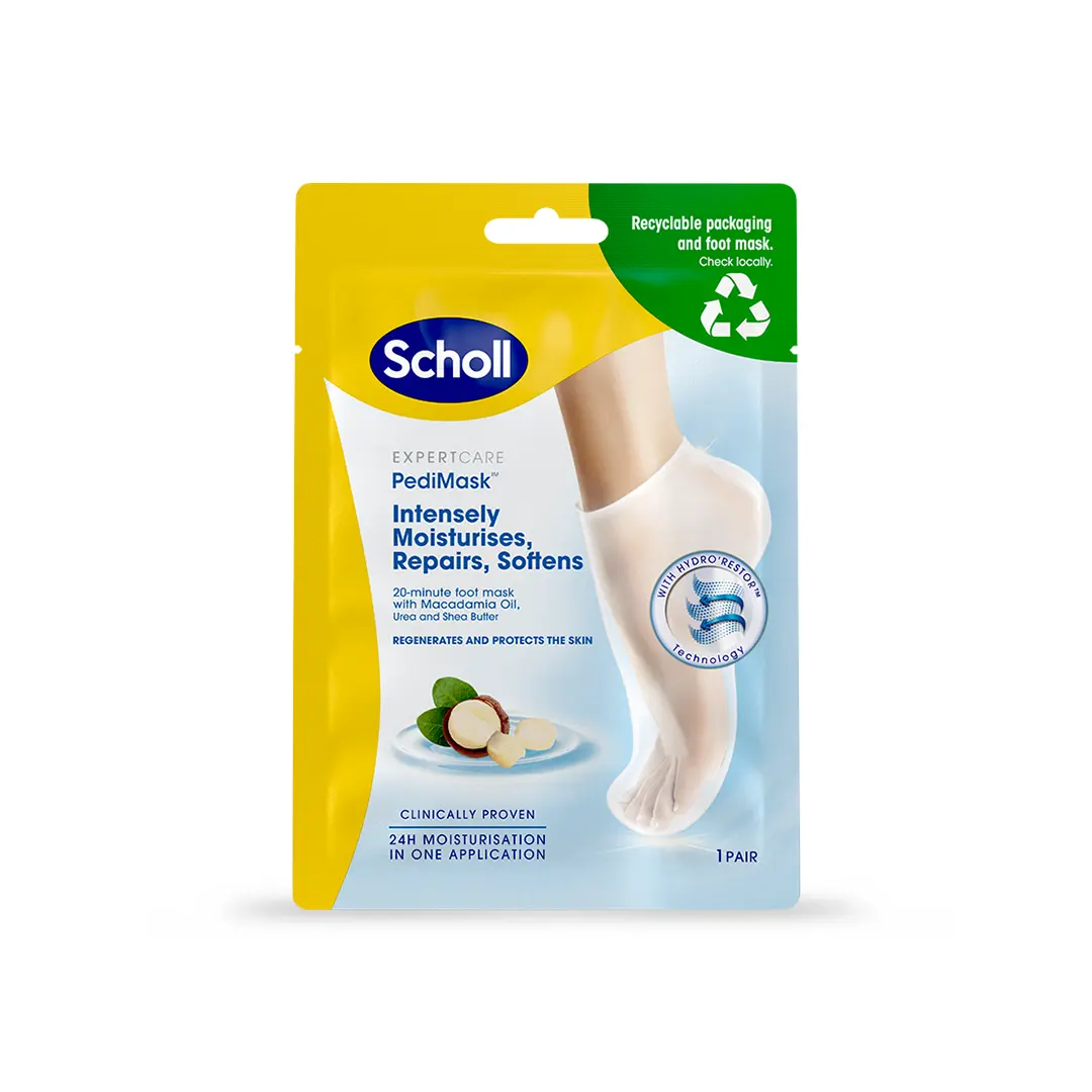 Scholl ExpertCare PediMask™ Kosteuttava jalkanaamio